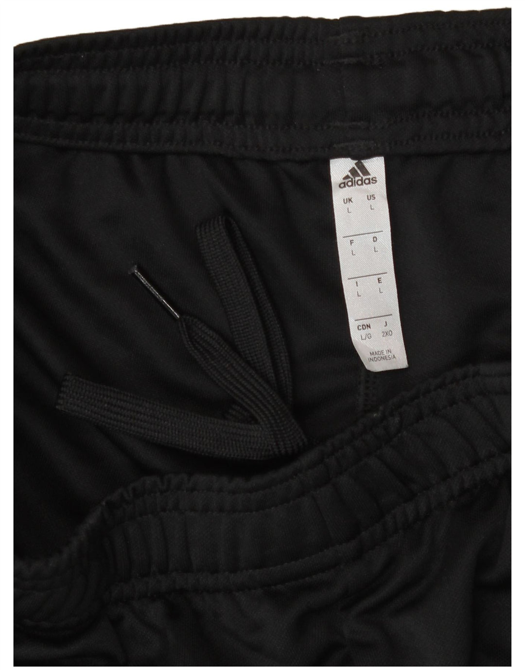 Damskie spodnie dresowe Adidas, duże, czarne, poliestrowe paski