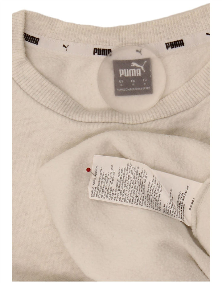 Damska bluza Puma z grafiką oversize, sweter UK 10, mała, szara bawełna