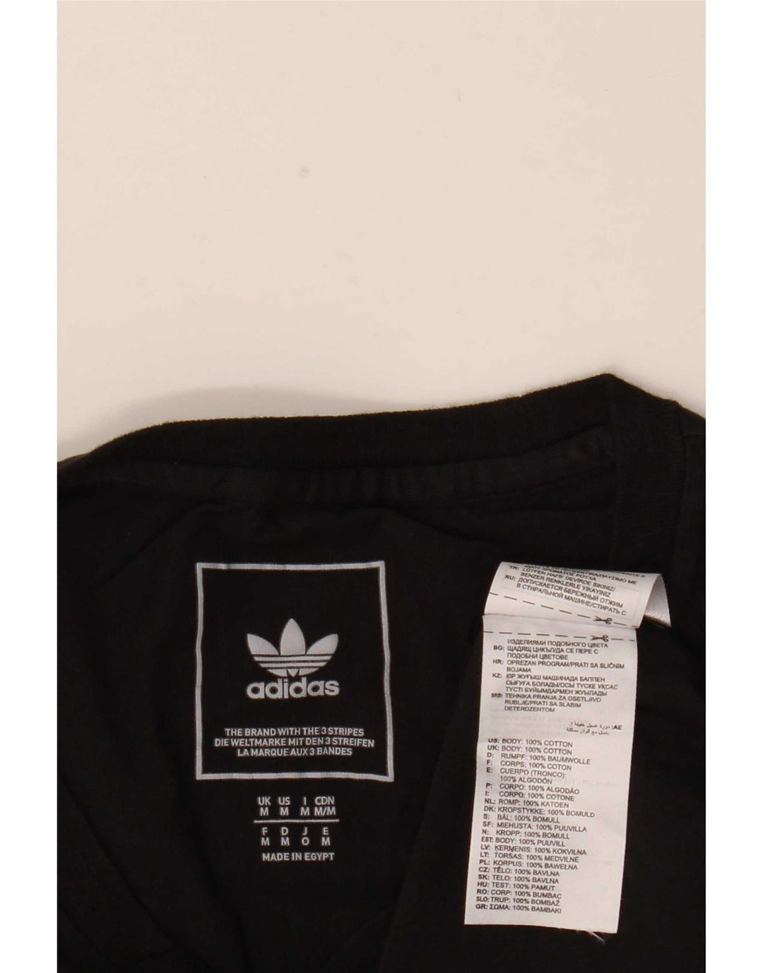 Adidas Męski T-shirt Top Średni Czarny Bawełniany