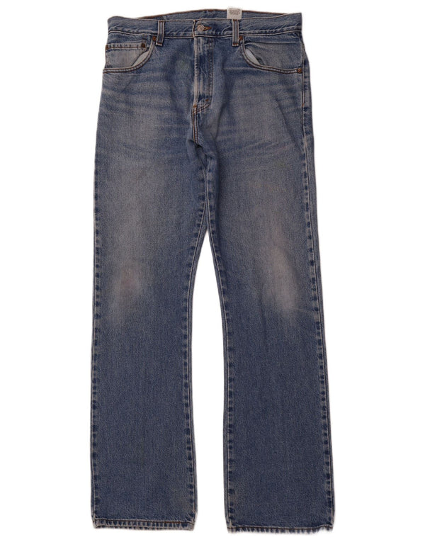 Męskie jeansy Bootcut LEVI'S 517 W34 L34 Niebieska bawełna