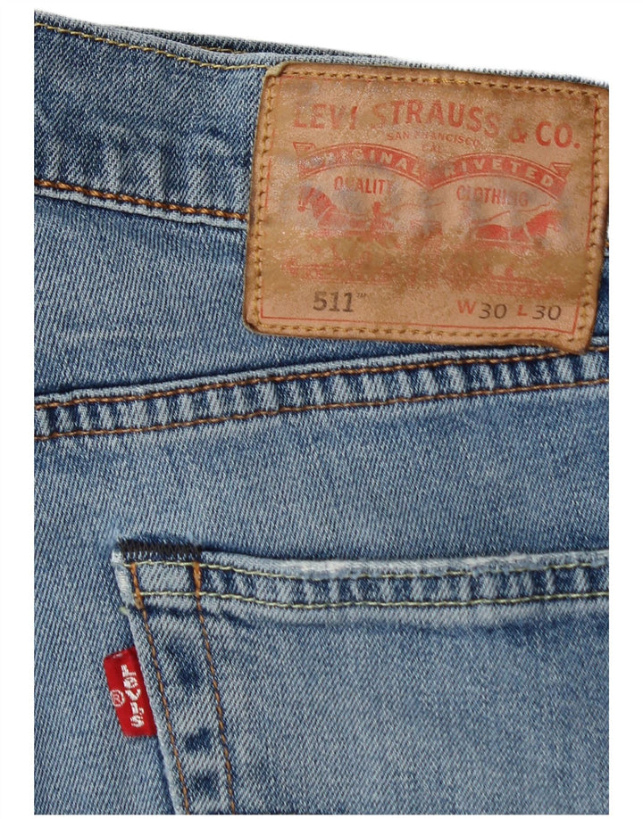 Męskie jeansy LEVI'S 511 Slim W30 L30 Niebieska bawełna