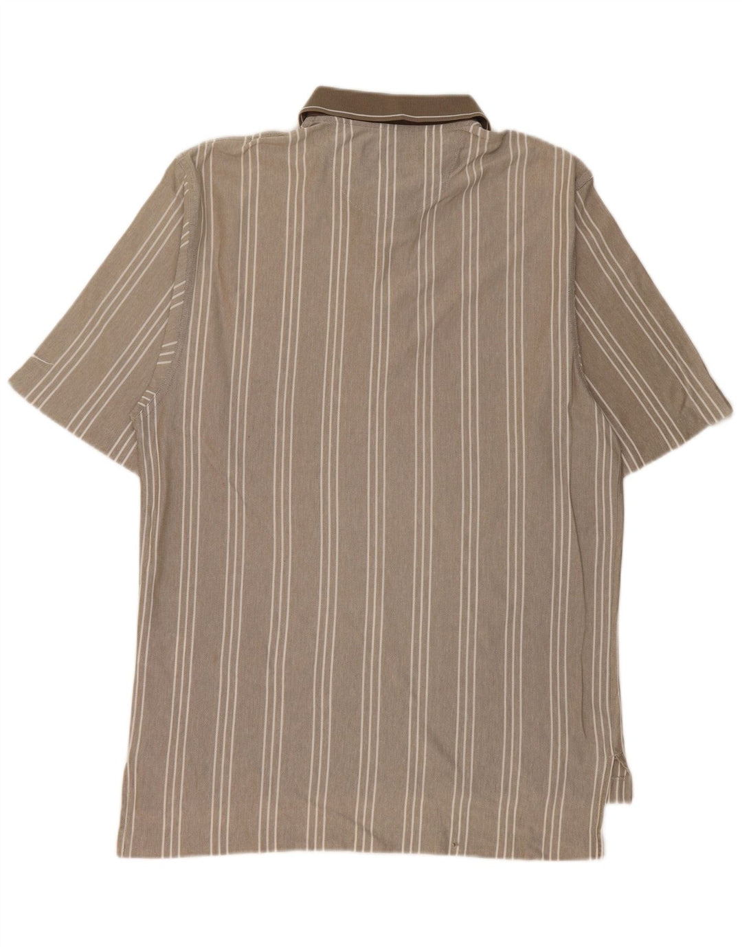 Męska koszulka polo NIKE UK 39/41 w średnie beżowe paski