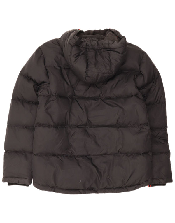 Męska ocieplana kurtka z kapturem Mountain Warehouse UK 38, średni czarny nylon
