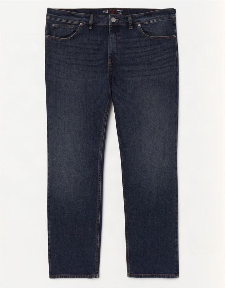 Męskie jeansy Marks & Spencer Regular Straight W42 L31 Granatowe, bawełniane
