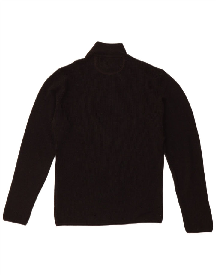 ARMANI JEANS Męski sweter z golfem, średniej wielkości czarna wełna