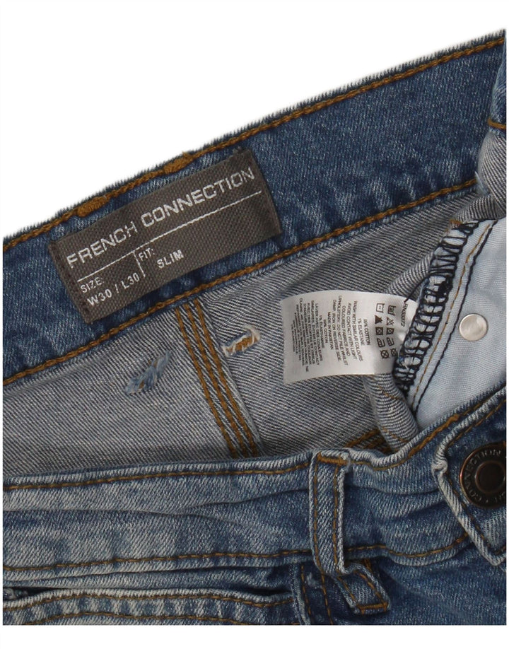Jeansy męskie French Connection W30 L30 Niebieskie bawełniane