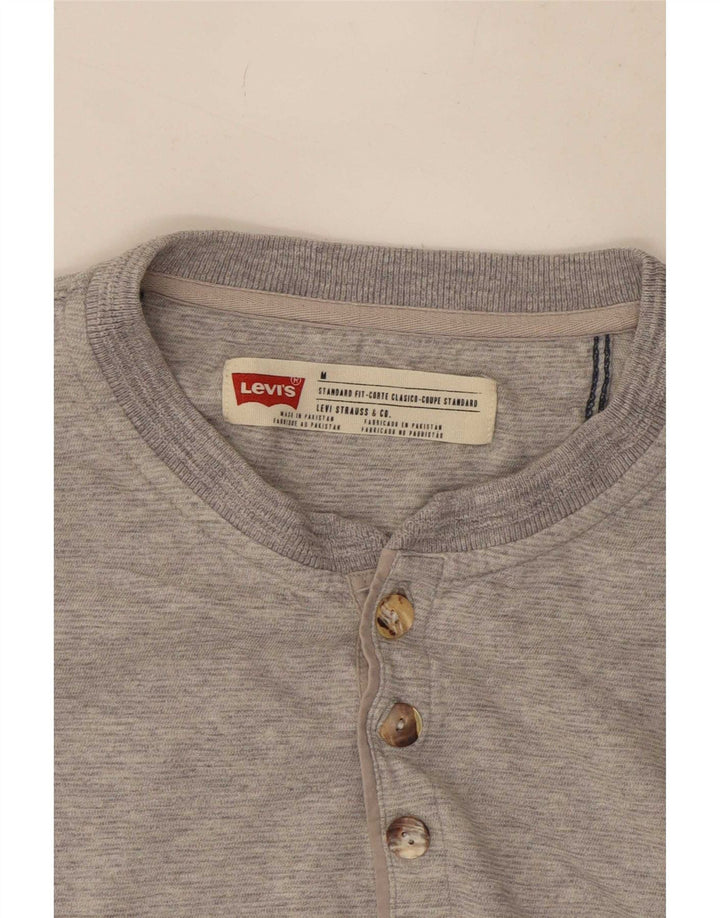 Męski top Levi's o standardowym kroju z długim rękawem, średnioszary, nakrapiany