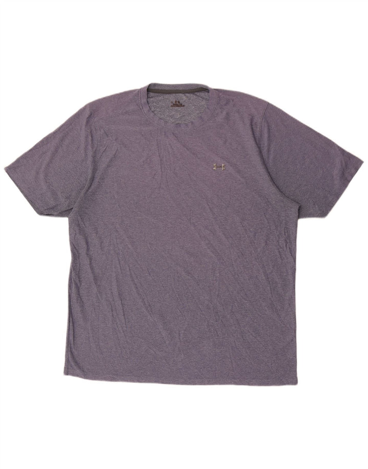 UNDER ARMOUR Męski T-shirt Top XL Fioletowy Nakrapiany