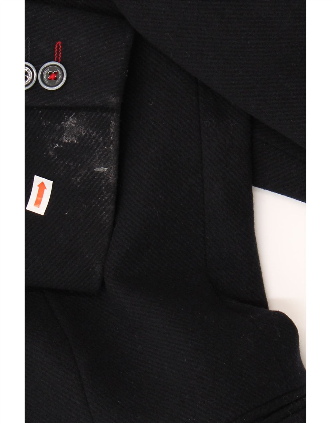 VINTAGE Mens Overcoat UK 42 XL Navy Blue Polyester