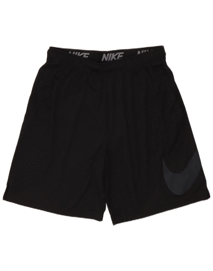 Męskie spodenki sportowe NIKE Dri Fit z grafiką XL, czarne, poliestrowe plamki