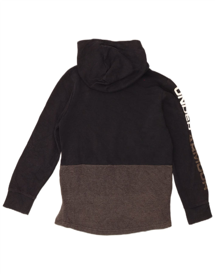 Chłopięca bluza z kapturem Under Armour z grafiką, 9-10 lat, średnioszara, z blokami kolorów