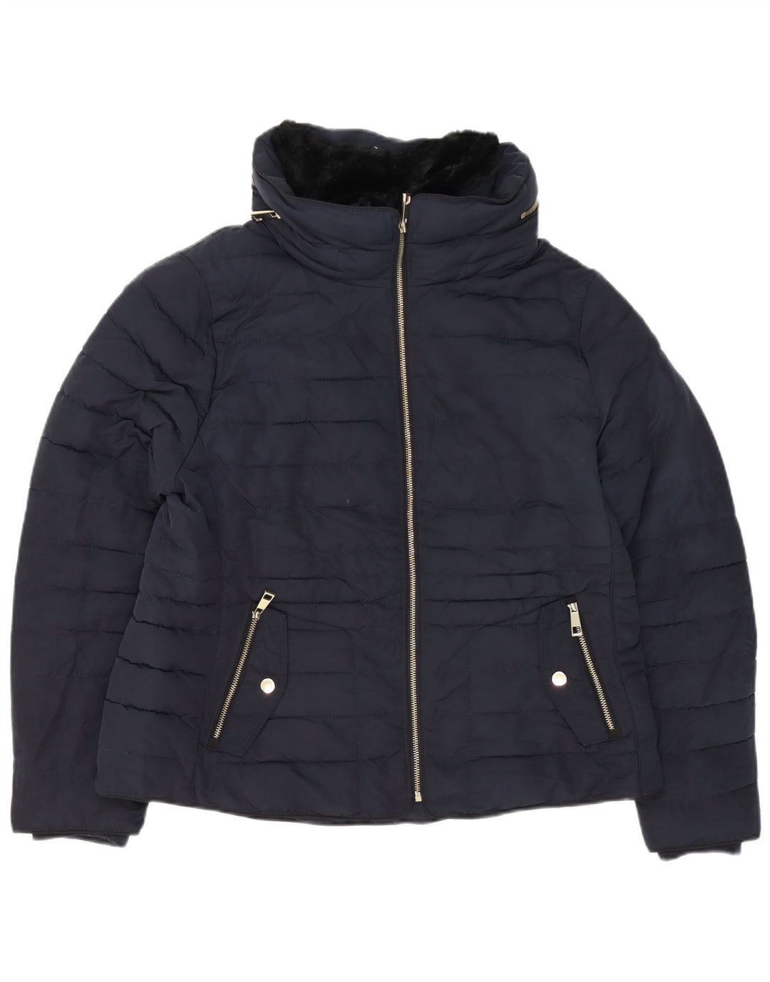 Marks & Spencer Damska ocieplana kurtka UK 18 XL, granatowa, poliester