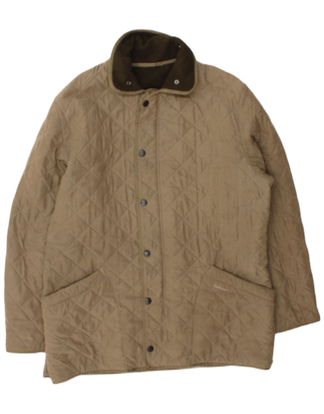 Męska pikowana kurtka Barbour UK 42 XL Beżowy poliester