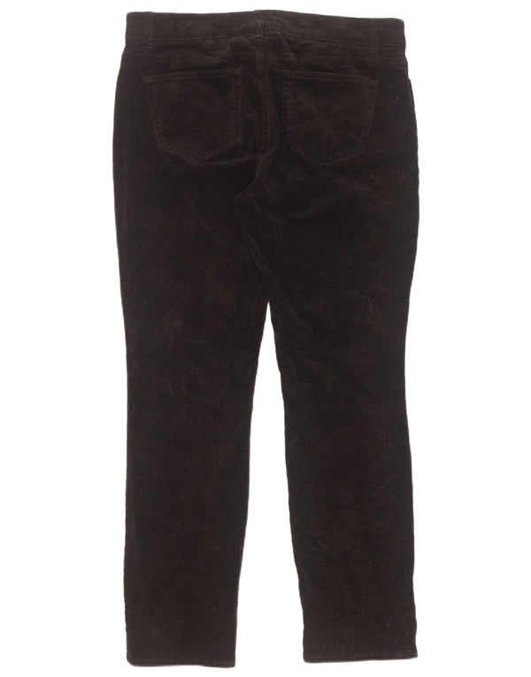 Wąskie spodnie sztruksowe Chaps US 12 Large W34 L30 Czarna bawełna
