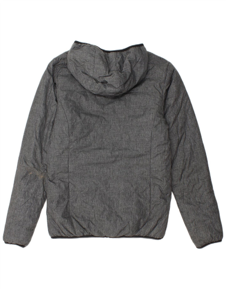 Dwustronna ocieplana kurtka damska Ellesse z kapturem, oversize, UK 10, mała, szara