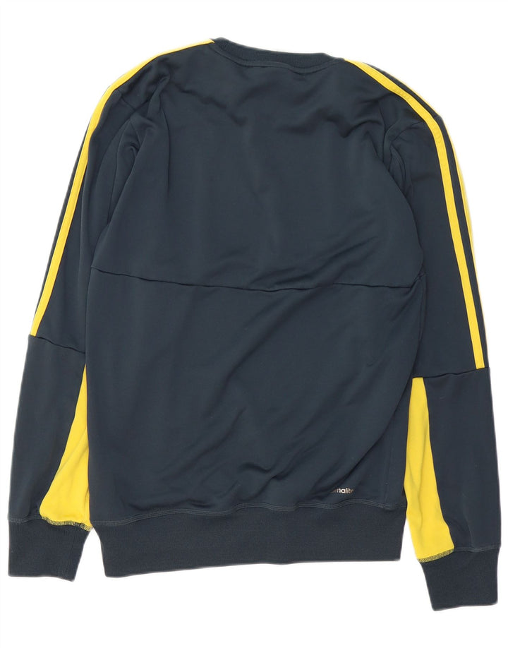 Męski sweter ADIDAS Climalite, mały, zielony, z blokami kolorów, poliester
