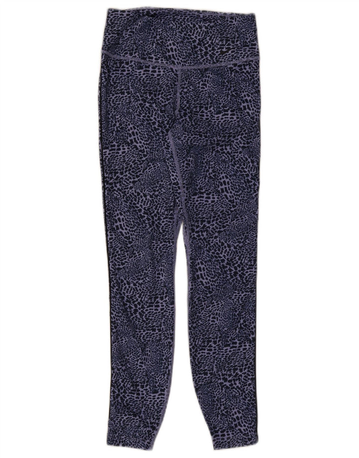 Damskie legginsy Nike Dri Fit UK 8, małe, niebieskie, poliestrowe z nadrukiem zwierzęcym