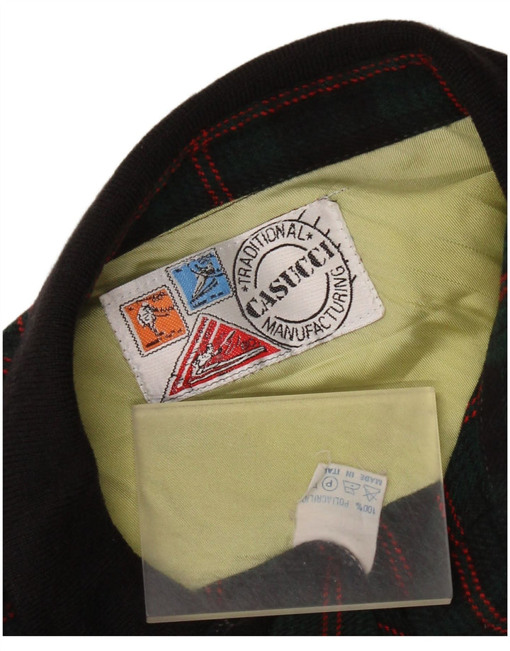 Męska koszula flanelowa Casucci, duża, zielona, poliakrylowa kratka