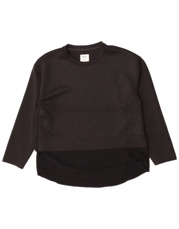 Damska bluza dresowa Dkny UK 16, duża, czarna, poliester