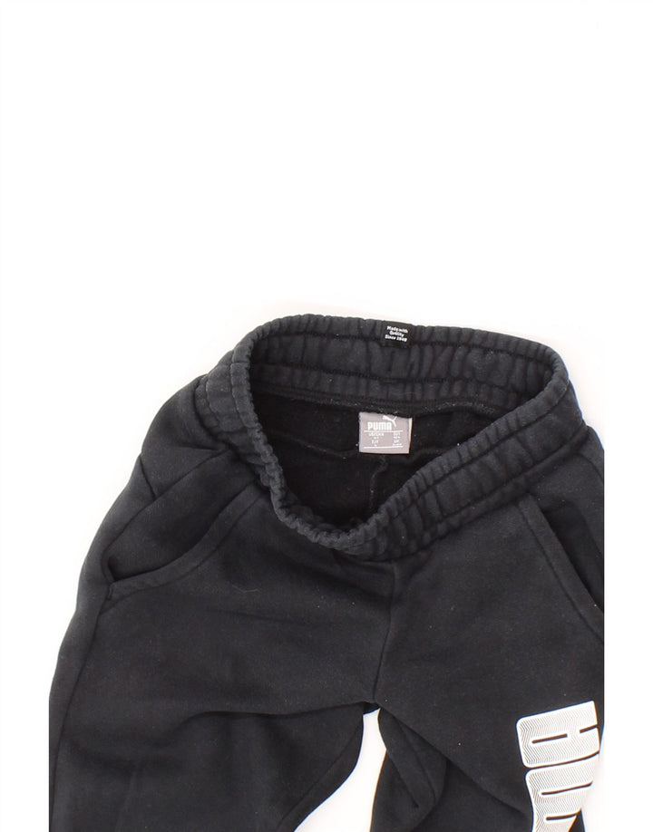 PUMA Boys Graphic Tracksuit Trousers Joggers 3-4 Years Black Vintage Puma and Second-Hand Puma from Messina Hembry 
