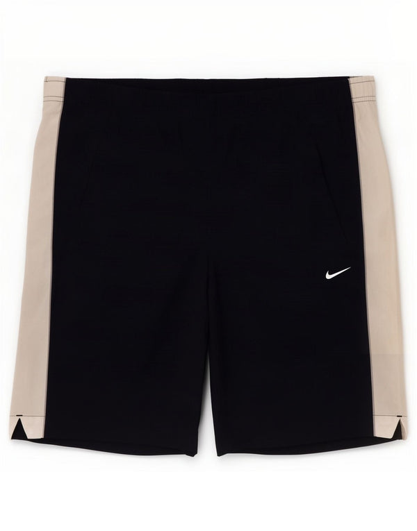 Męskie spodenki sportowe Nike, małe, granatowe, nylonowe z blokami kolorów