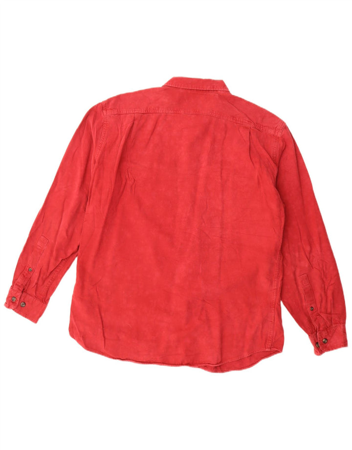 Męska koszula flanelowa Eddie Bauer, bawełniana, w kolorze średnio czerwonym