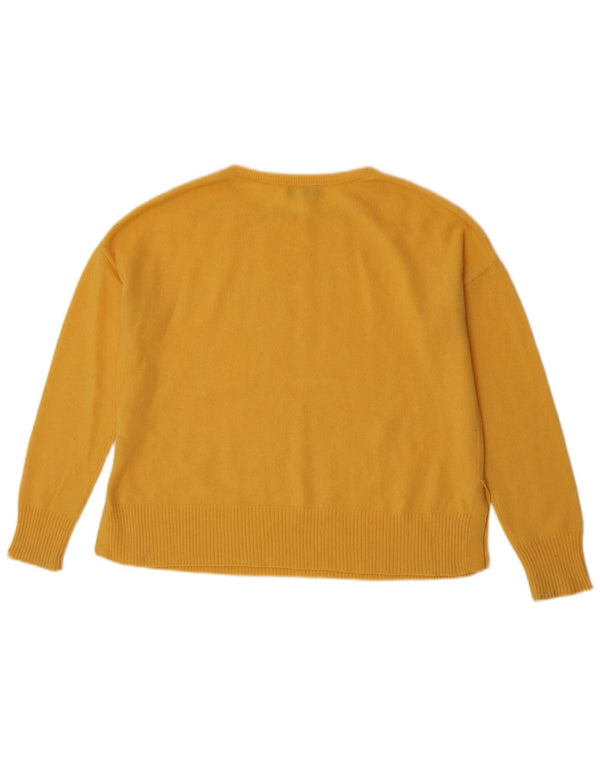 Damski sweter oversize Hobbs z dekoltem w łódkę, UK 10, mały, żółty kaszmir