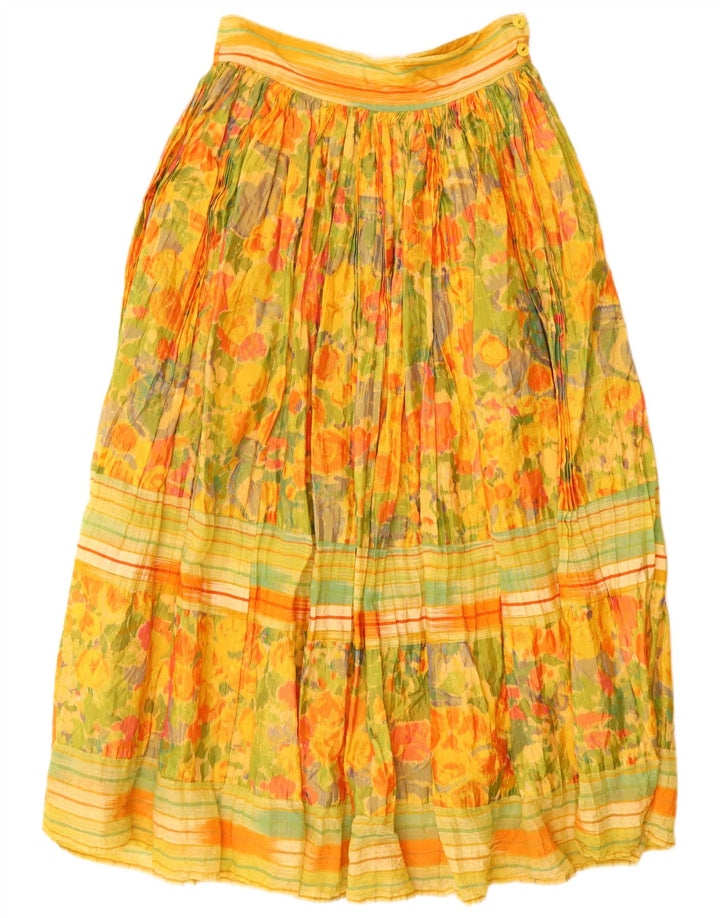 Opcje Damska spódnica maxi rozkloszowana IT 44 Medium W28 Żółta wiskoza w kwiaty