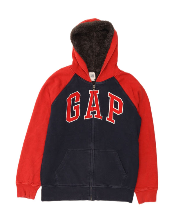 Sweter dziewczęcy Gap z grafiką i zamkiem błyskawicznym, 13-14 lat, 2XL, granatowy, blok kolorów