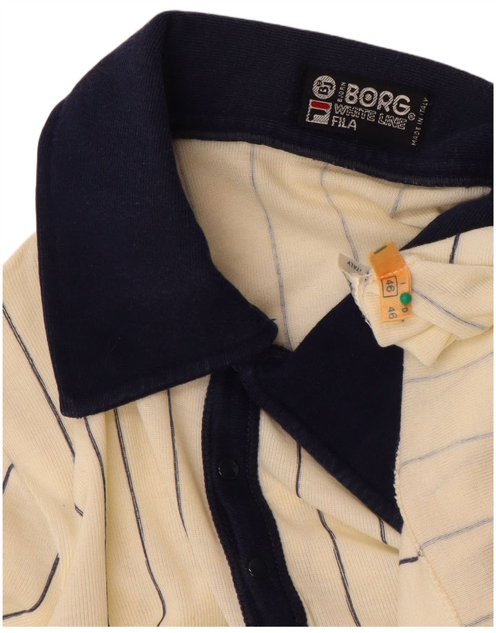 Męska koszulka polo do rugby Fila IT 46 w małe białe paski, bawełniana