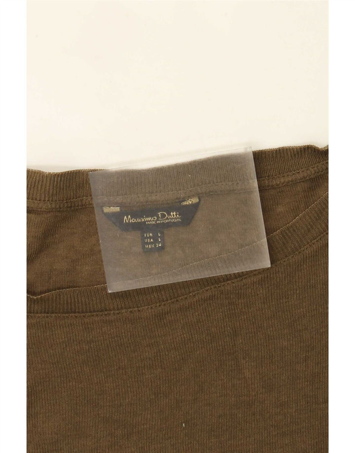 Damski top Massimo Dutti z długim rękawem, UK 16, duży khaki