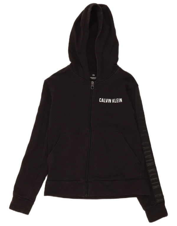 Damski sweter z kapturem i zamkiem Calvin Klein UK 14, średni czarny