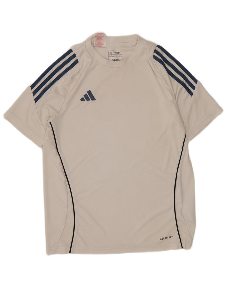 Chłopięca koszulka Adidas Aeroready Top 13-14 lat Biały poliester