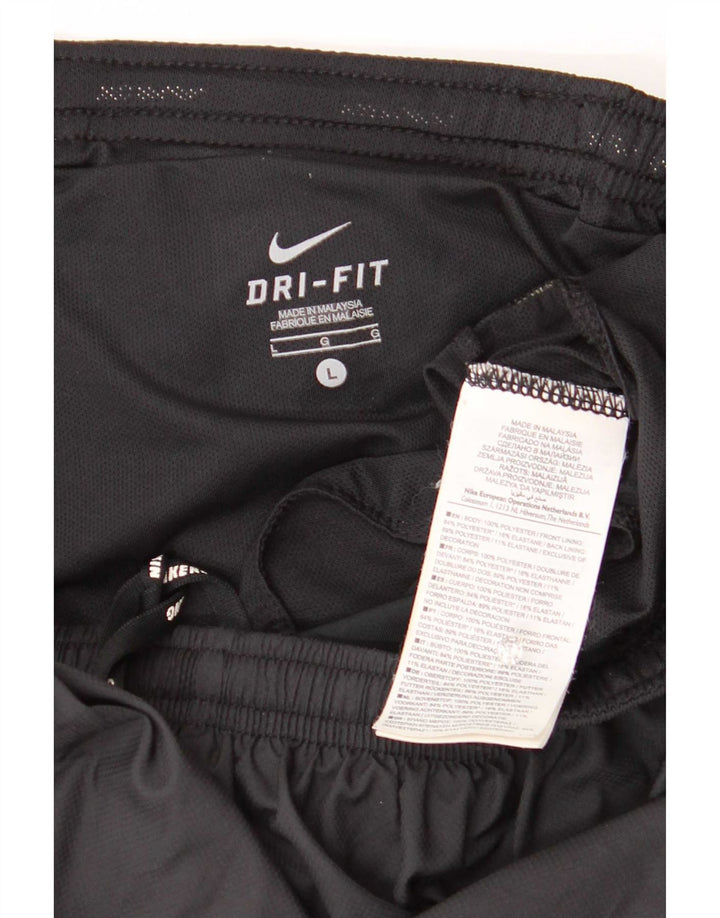 Damskie spodenki sportowe Nike Dri Fit, duże, czarne, poliestrowe