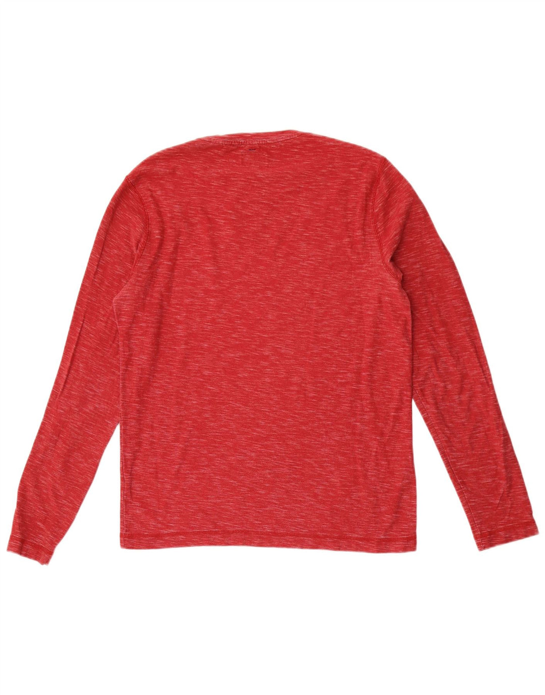 Jack Wills Męski top z długim rękawem, mały, czerwony, nakrapiany, bawełniany