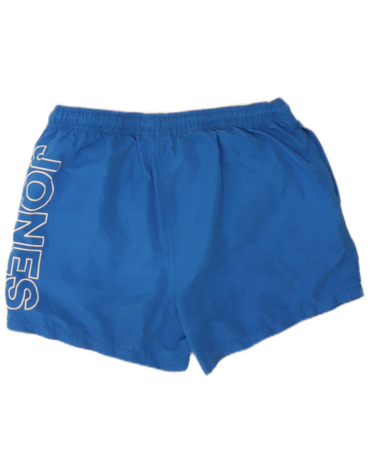 Męskie spodenki kąpielowe Jack & Jones z grafiką XL, niebieskie, poliestrowe