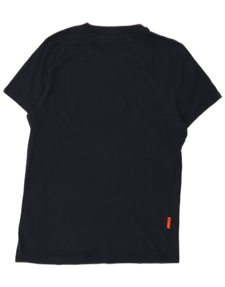 Męski T-shirt Superdry, duży, granatowy, bawełniany