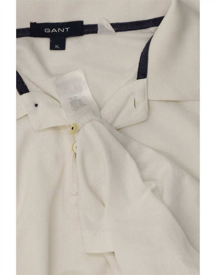Męska koszulka polo Gant XL, biała, bawełniana