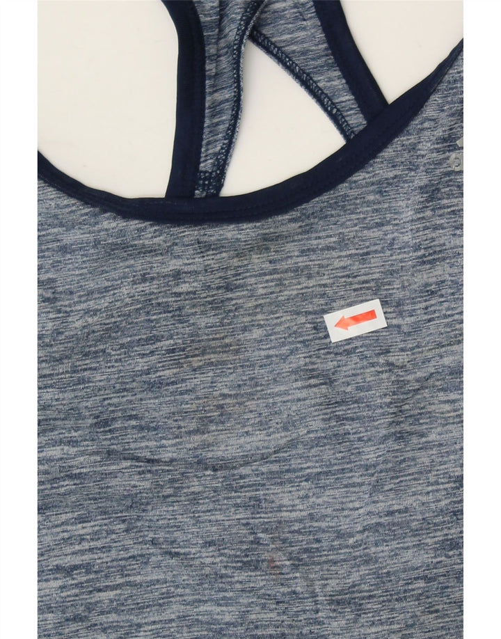 ADIDAS Womens Climalite Vest Top UK 10 Small Navy Blue Polyester Vintage Adidas and Second-Hand Adidas from Messina Hembry 