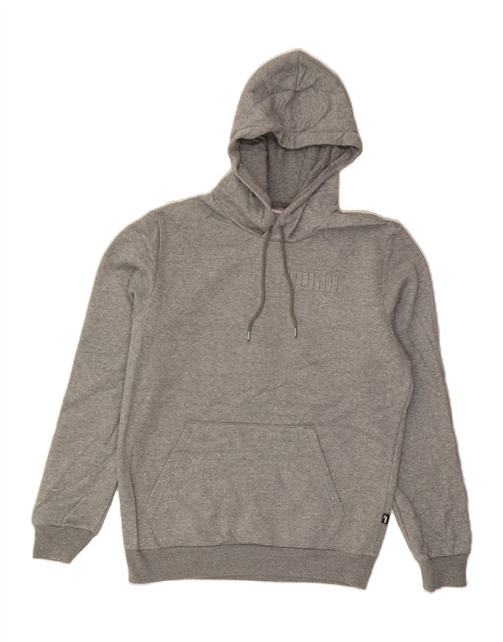 PUMA Mens Graphic Hoodie Jumper Small Grey Cotton Vintage Puma and Second-Hand Puma from Messina Hembry 