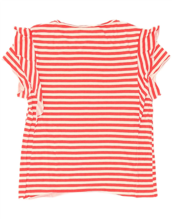 ZARA Womens Blouse Top UK 12 Medium Red Striped Vintage Zara and Second-Hand Zara from Messina Hembry 