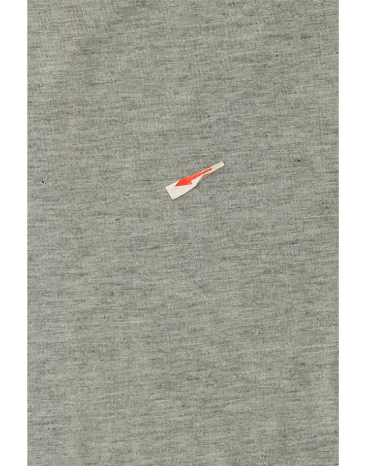 T-shirt męski w stylu vintage, duży, szary, nakrapiany