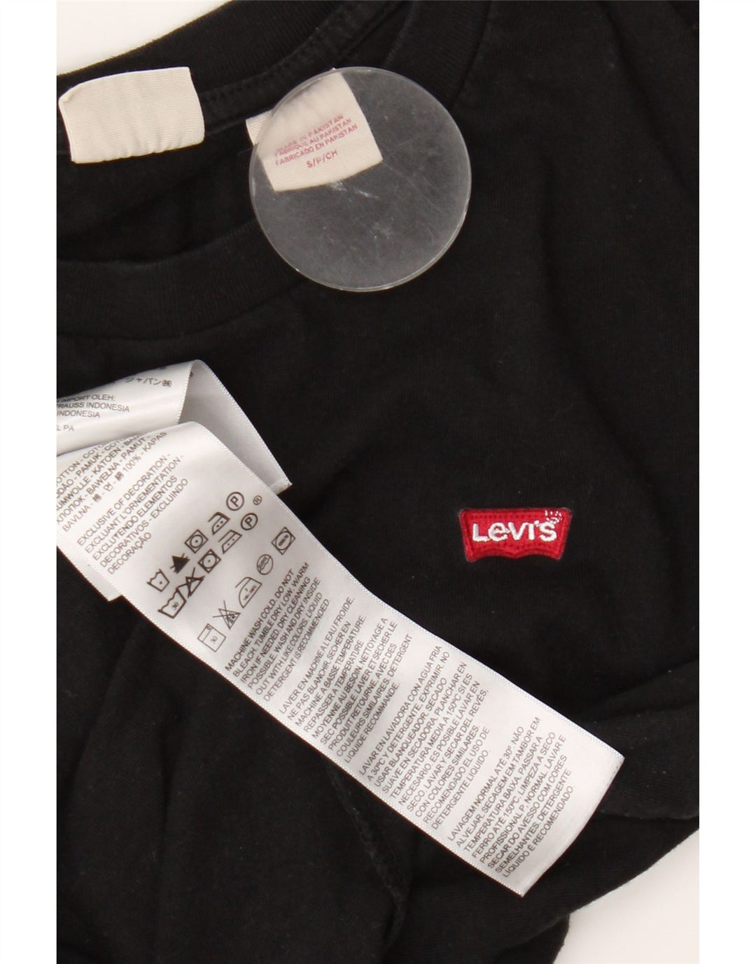Koszulka damska Levi's Top UK 10, mała, czarna bawełniana