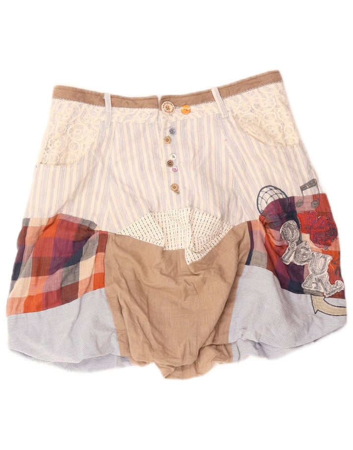 DESIGUAL Damska spódnica bąbelkowa EU 36 Small W30 Wielobarwny patchwork