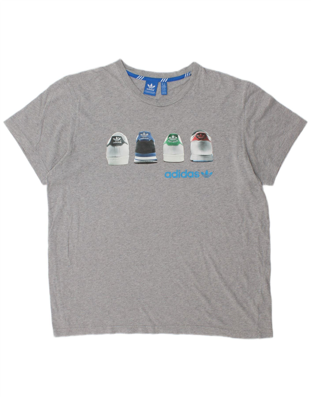 Męski T-shirt z grafiką ADIDAS, XL, szary