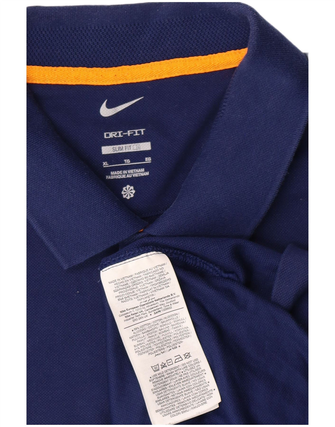 Męski T-shirt NIKE Dri Fit Slim Fit Top XL, niebieska bawełna