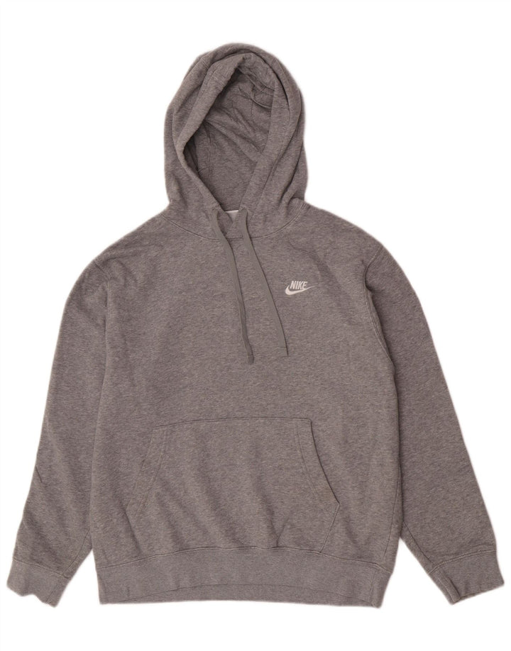 Męski sweter z kapturem Nike z grafiką, średnioszary, bawełniany w cętki
