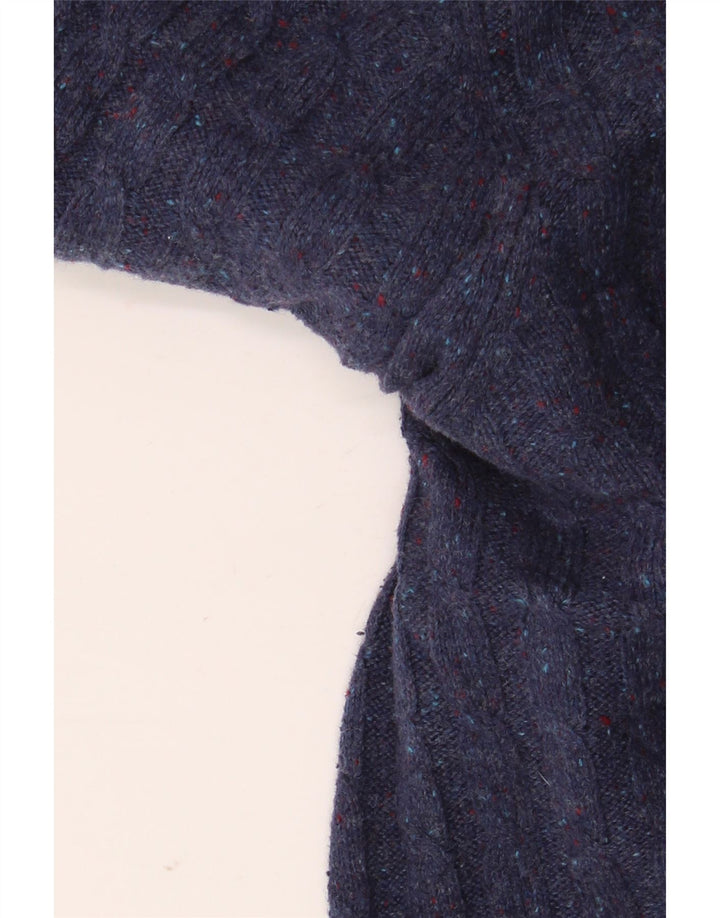 JACK WILLS Męski sweter z okrągłym dekoltem, duży, granatowy, nakrapiany