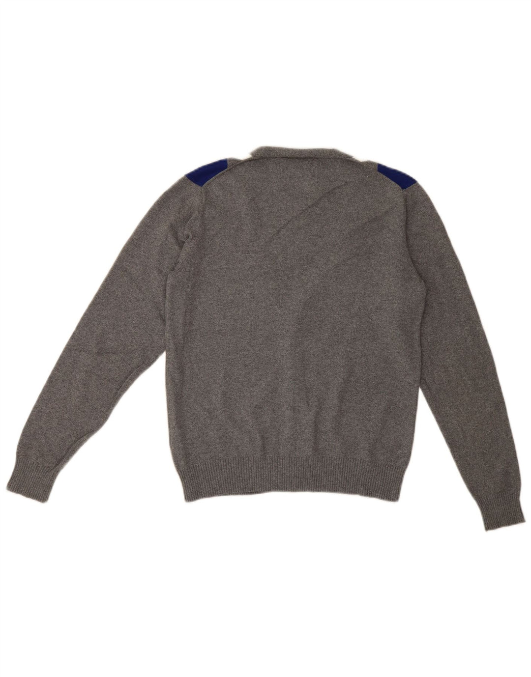 Męski sweter rozpinany Sun68, mały, szary, wykonany z tkaniny argyle/diamentowej bawełny