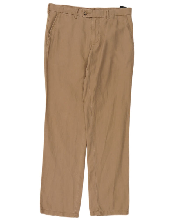 Męskie proste spodnie Chino Tommy Hilfiger W32 L32 Beżowe lniane